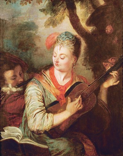The Guitar Player by Philippe Mercier